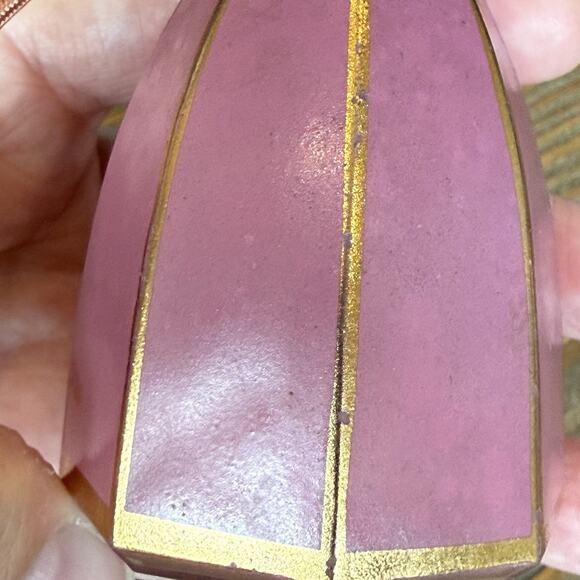 Vtg Art Deco 1920s Devilbiss Pink & Gold Tone Glass Perfume 4” Bottle Atomizer - Picture 7 of 10